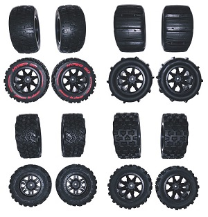 MJX Hyper Go 14209 MJX 14210 RC Car spare parts wheel assembly 14300D1+14300D2+14300E1+14300E2 Total 16pcs