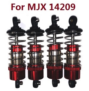 MJX Hyper Go 14209 MJX 14210 RC Car spare parts front and rear oil filled shock Red (For mjx 14209)