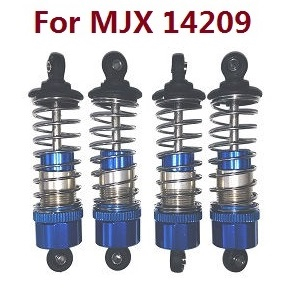 MJX Hyper Go 14209 MJX 14210 RC Car spare parts front and rear oil filled shock Blue (For mjx 14209)