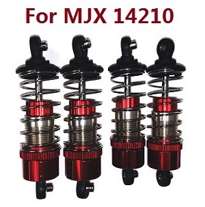MJX Hyper Go 14209 MJX 14210 RC Car spare parts front and rear oil filled shock Red (For mjx 14210)