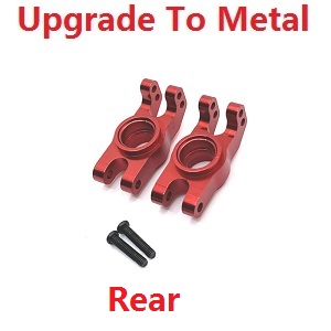 MJX Hyper Go 14209 MJX 14210 RC Car spare parts upgrade to metal rear hubs Red