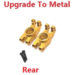 MJX Hyper Go 14209 MJX 14210 RC Car spare parts upgrade to metal rear hubs Gold