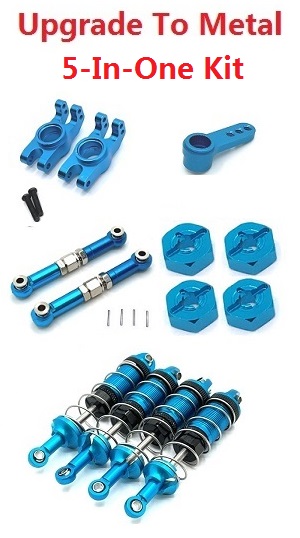 MJX Hyper Go 14209 MJX 14210 RC Car spare parts upgrade to metal 5-In-One Kit Blue