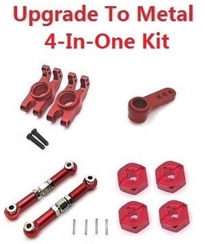 MJX Hyper Go 14209 MJX 14210 RC Car spare parts upgrade to metal 4-In-One Kit Red