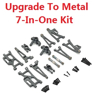 MJX Hyper Go 14209 MJX 14210 RC Car spare parts upgrade to metal 7-In-One Kit Titanium color