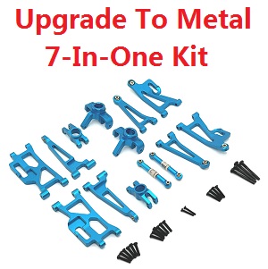 MJX Hyper Go 14209 MJX 14210 RC Car spare parts upgrade to metal 7-In-One Kit Blue