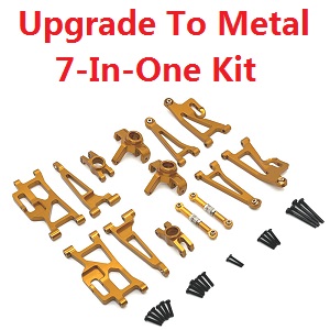 MJX Hyper Go 14209 MJX 14210 RC Car spare parts upgrade to metal 7-In-One Kit Gold