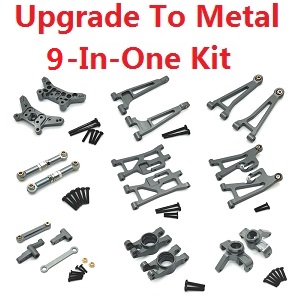 MJX Hyper Go 14209 MJX 14210 RC Car spare parts upgrade to metal 9-In-One Kit Titanium color