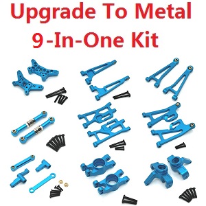 MJX Hyper Go 14209 MJX 14210 RC Car spare parts upgrade to metal 9-In-One Kit Blue