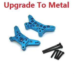 MJX Hyper Go 14209 MJX 14210 RC Car spare parts upgrade to metal rear and front shock tower Blue