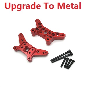 MJX Hyper Go 14209 MJX 14210 RC Car spare parts upgrade to metal rear and front shock tower Red