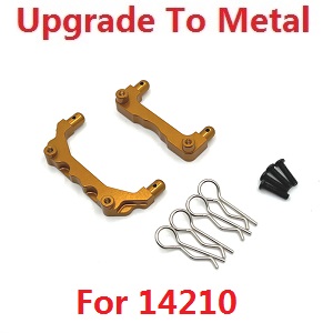 MJX Hyper Go 14209 MJX 14210 RC Car spare parts upgrade to metal forward and rear body pillars Gold (For MJX 14210) - Click Image to Close