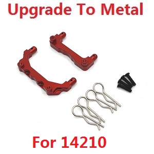 MJX Hyper Go 14209 MJX 14210 RC Car spare parts upgrade to metal forward and rear body pillars Red (For MJX 14210) - Click Image to Close