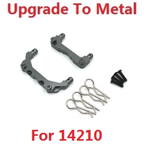MJX Hyper Go 14209 MJX 14210 RC Car spare parts upgrade to metal forward and rear body pillars Titanium color (For MJX 14210)
