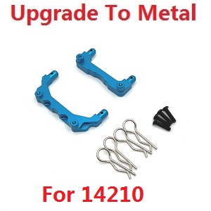 MJX Hyper Go 14209 MJX 14210 RC Car spare parts upgrade to metal forward and rear body pillars Blue (For MJX 14210) - Click Image to Close