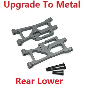 MJX Hyper Go 14209 MJX 14210 RC Car spare parts upgrade to metal rear lower suspension arms Titanium color - Click Image to Close