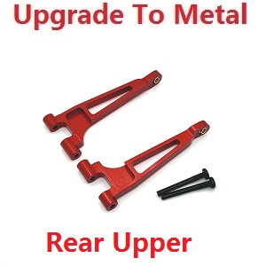 MJX Hyper Go 14209 MJX 14210 RC Car spare parts upgrade to metal rear upper suspension arms Red