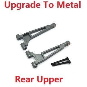 MJX Hyper Go 14209 MJX 14210 RC Car spare parts upgrade to metal rear upper suspension arms Titanium color - Click Image to Close