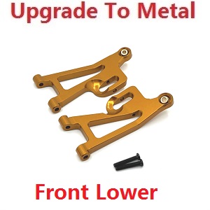 MJX Hyper Go 14209 MJX 14210 RC Car spare parts upgrade to metal front lower suspension arms Gold