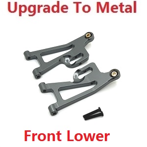 MJX Hyper Go 14209 MJX 14210 RC Car spare parts upgrade to metal front lower suspension arms Titanium color