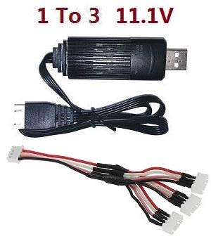 MJX Hyper Go 14209 MJX 14210 RC Car spare parts USB charger wire + 1 to 3 charger wire (11.1V)