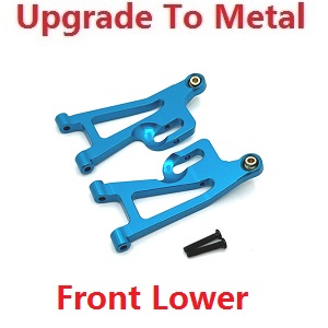 MJX Hyper Go 14209 MJX 14210 RC Car spare parts upgrade to metal front lower suspension arms Blue