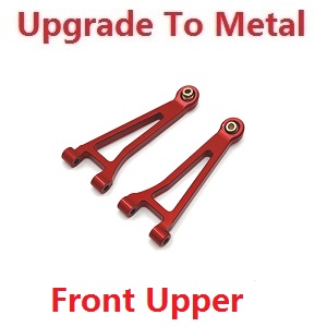 MJX Hyper Go 14209 MJX 14210 RC Car spare parts upgrade to metal front upper suspension arms Red