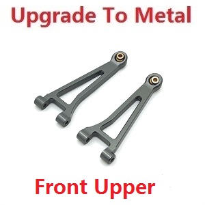 MJX Hyper Go 14209 MJX 14210 RC Car spare parts upgrade to metal front upper suspension arms Titanium color - Click Image to Close