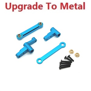 MJX Hyper Go 14209 MJX 14210 RC Car spare parts upgrade to metal steering assembly Blue