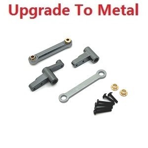 MJX Hyper Go 14209 MJX 14210 RC Car spare parts upgrade to metal steering assembly Titanium color