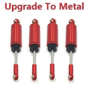 MJX Hyper Go 14209 MJX 14210 RC Car spare parts upgrade to metal hydraulic shock absorber Red - Click Image to Close
