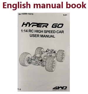 MJX Hyper Go 14209 MJX 14210 RC Car spare parts English manual book V1