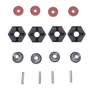 MJX Hyper Go 14209 MJX 14210 RC Car spare parts hexagon seat + M4 flange nut + fixed metal bar + fixed Red ring