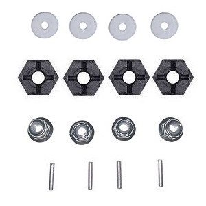 MJX Hyper Go 14209 MJX 14210 RC Car spare parts hexagon seat + M4 flange nut + fixed metal bar + fixed White ring