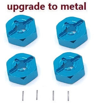 MJX Hyper Go 14209 MJX 14210 RC Car spare parts upgrade to metal hexagon seat (Blue)