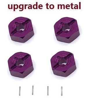 MJX Hyper Go 14209 MJX 14210 RC Car spare parts upgrade to metal hexagon seat (Purple)
