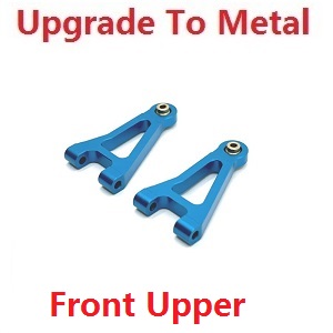 MJX Hyper Go 14301 MJX 14302 14303 RC Car spare parts front upper swing arm upgrade to metal Blue - Click Image to Close