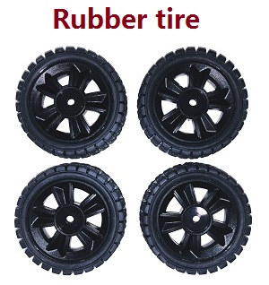 MJX Hyper Go 14301 MJX 14302 14303 RC Car spare parts rubber tires wheels (Black) - Click Image to Close