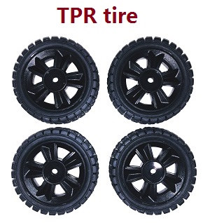 MJX Hyper Go 14301 MJX 14302 14303 RC Car spare parts TPR tires wheels (Black)
