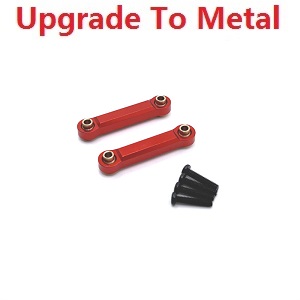 MJX Hyper Go 14301 MJX 14302 14303 RC Car spare parts upgrade to metal steering connect bar Red - Click Image to Close