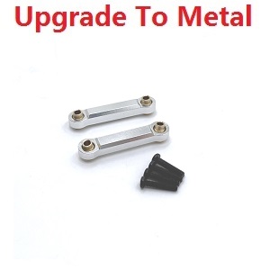 MJX Hyper Go 14301 MJX 14302 14303 RC Car spare parts upgrade to metal steering connect bar Silver - Click Image to Close