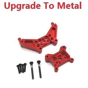 MJX Hyper Go 14301 MJX 14302 14303 RC Car spare parts upgrade to metal front and rear shock mount Red - Click Image to Close