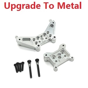 MJX Hyper Go 14301 MJX 14302 14303 RC Car spare parts upgrade to metal front and rear shock mount Silver - Click Image to Close