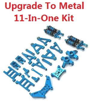 MJX Hyper Go 14301 MJX 14302 RC Car spare parts upgrade to metal parts 11-In-One group Blue