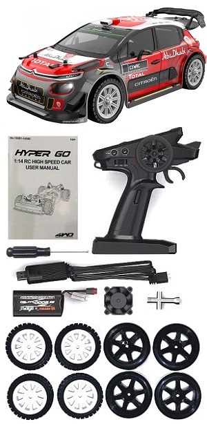 MJX Hyper Go 14302 RC car with 1 battery RTR Red