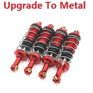 MJX Hyper Go 14301 MJX 14302 14303 RC Car spare parts upgrade to metal shock absorber Red - Click Image to Close