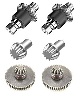 MJX Hyper Go 14301 MJX 14302 14303 RC Car spare parts differential mechanism + transmission main gear set + bevel gear 2sets - Click Image to Close