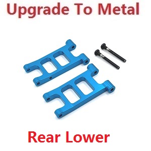 MJX Hyper Go 14301 MJX 14302 14303 RC Car spare parts rear lower swing arm upgrade to metal Blue - Click Image to Close