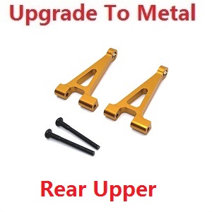 MJX Hyper Go 14301 MJX 14302 14303 RC Car spare parts rear upper swing arm upgrade to metal Gold - Click Image to Close