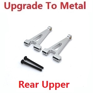MJX Hyper Go 14301 MJX 14302 14303 RC Car spare parts rear upper swing arm upgrade to metal Silver - Click Image to Close